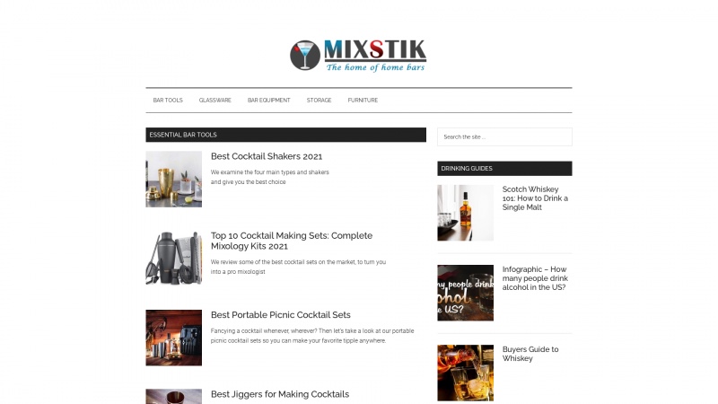 Homepage of mixstik