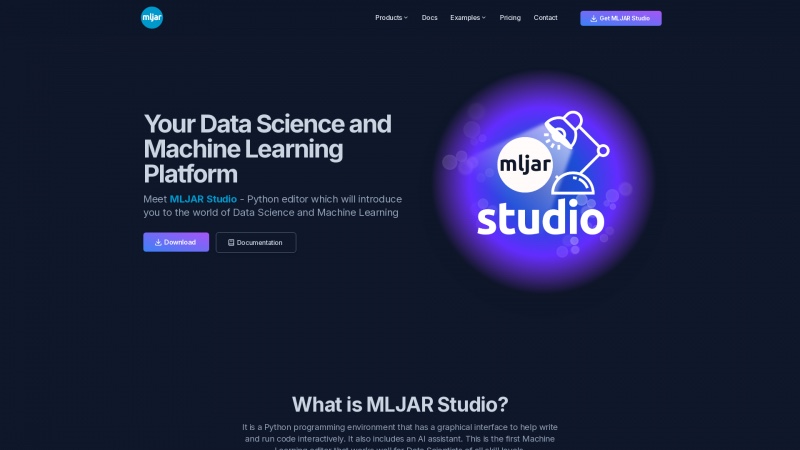 Homepage of mljar