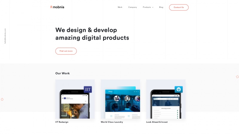 Homepage of mobnia