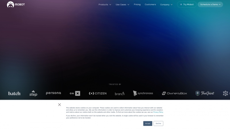 Homepage of mobot