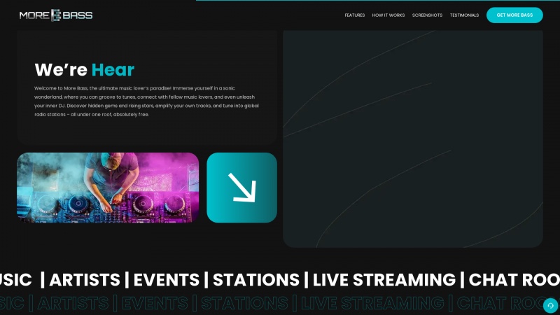 Homepage of morebass