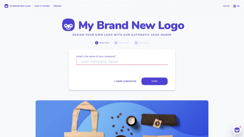 Homepage of mybrandnewlogo