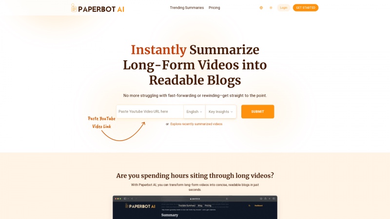 Homepage of paperbot