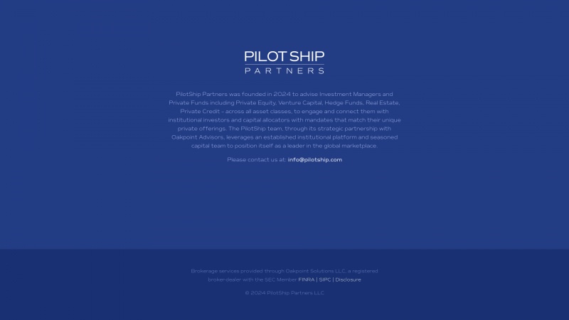 Homepage of pilotship