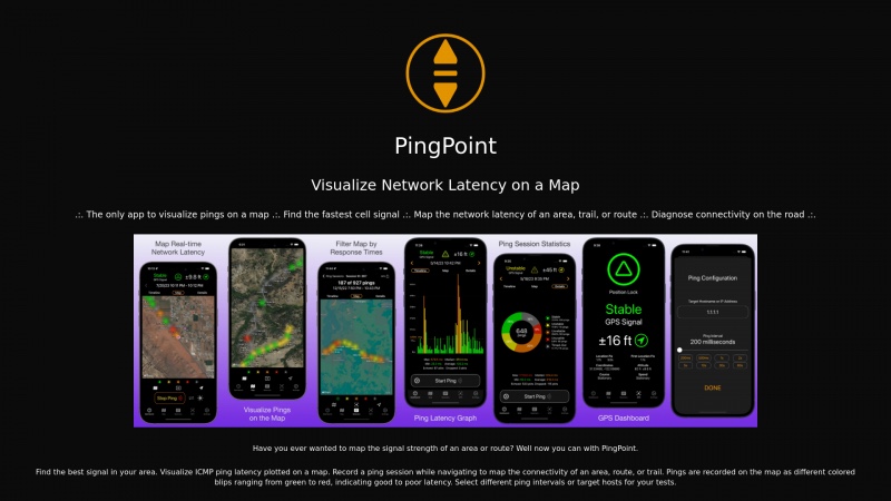 Homepage of pingpoint