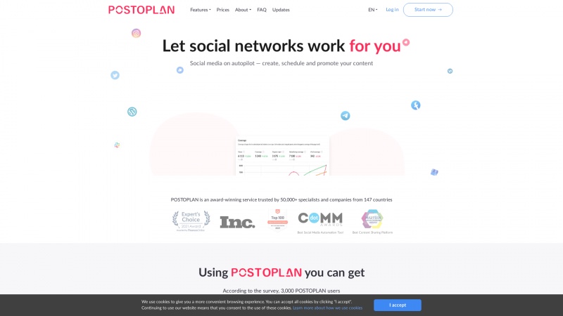 Homepage of postoplan