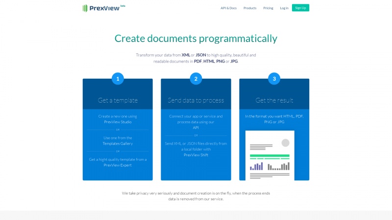 Homepage of prexview