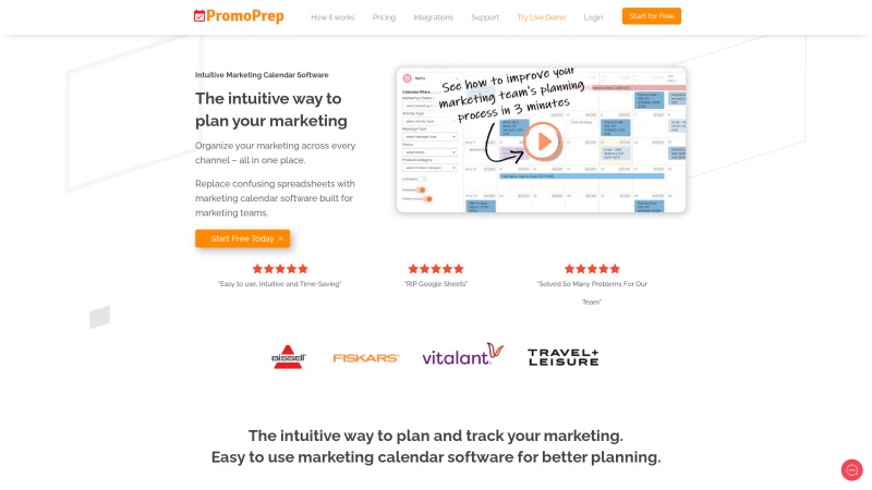 Homepage of promoprep