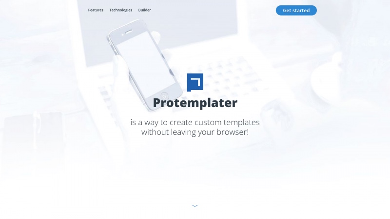 Homepage of protemplater