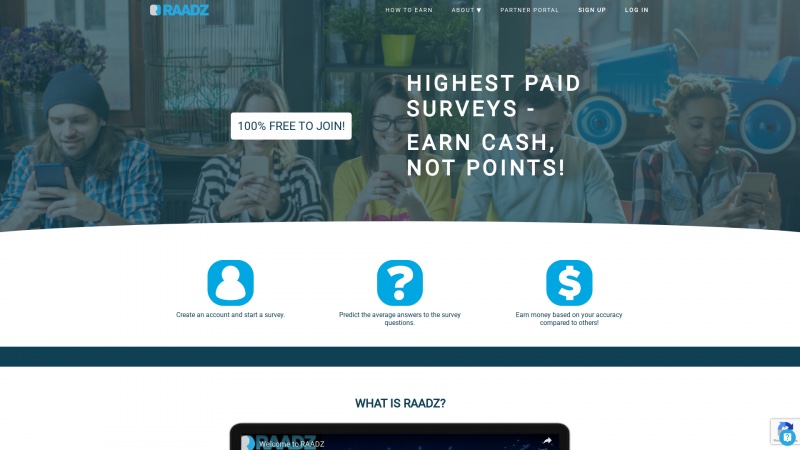 Homepage of raadz