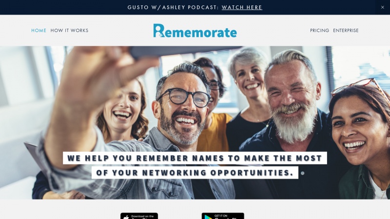 Homepage of rememorate