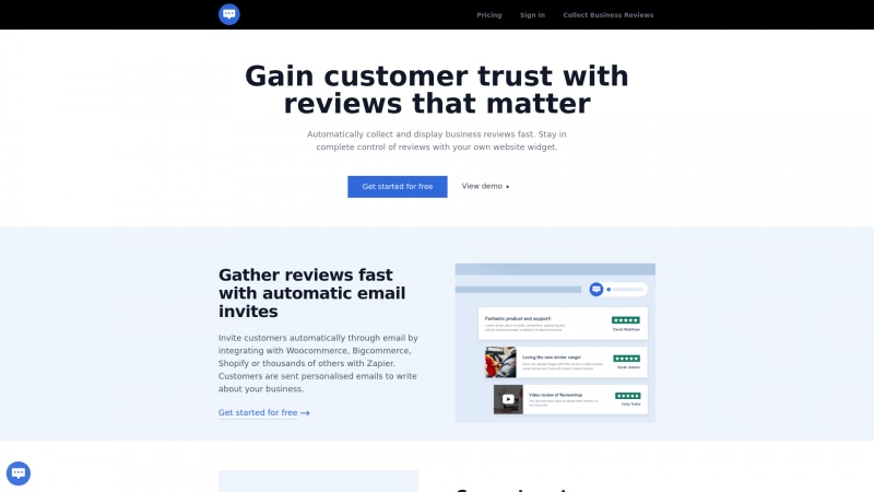 Homepage of reviewdrop