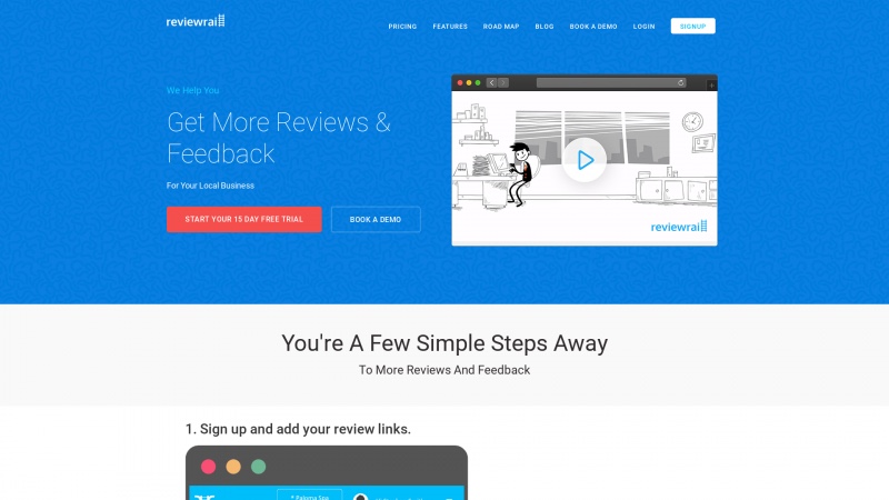 Homepage of reviewrail