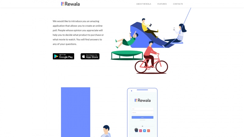 Homepage of rewala