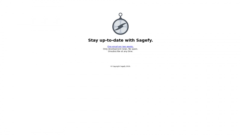 Homepage of sagefy