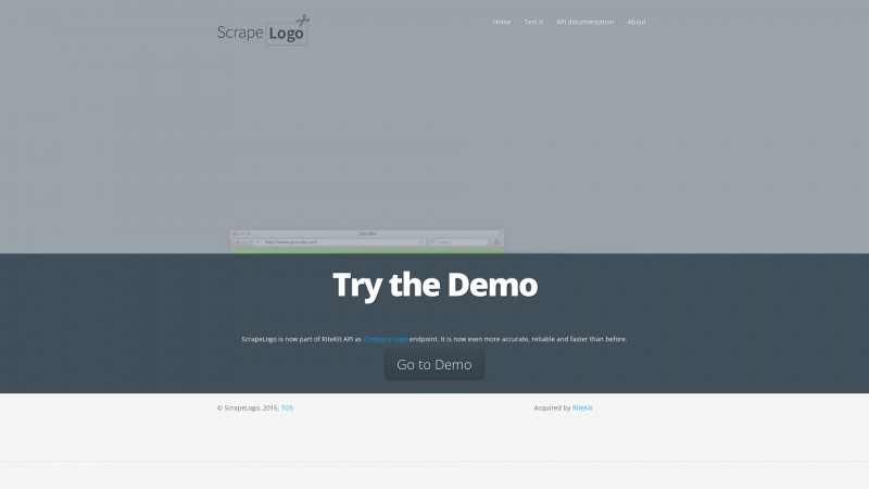 Homepage of scrapelogo