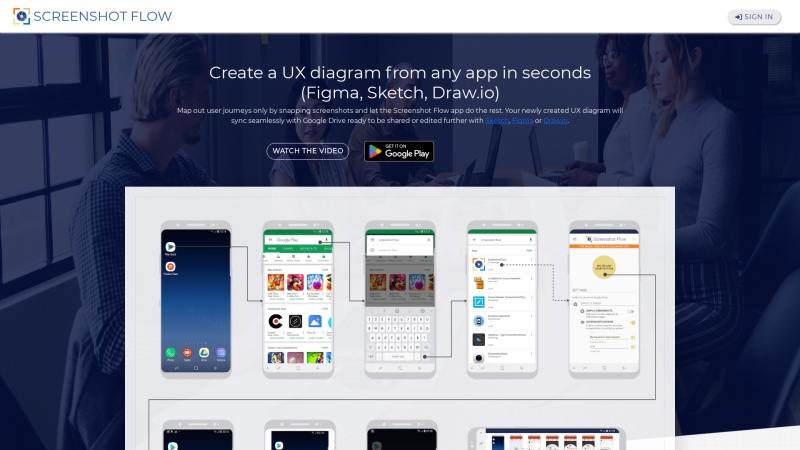 Homepage of screenshotflow