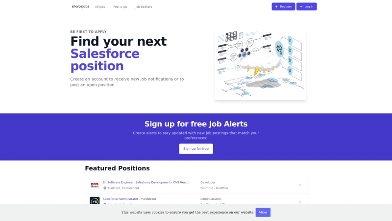 Homepage of sforcejobs