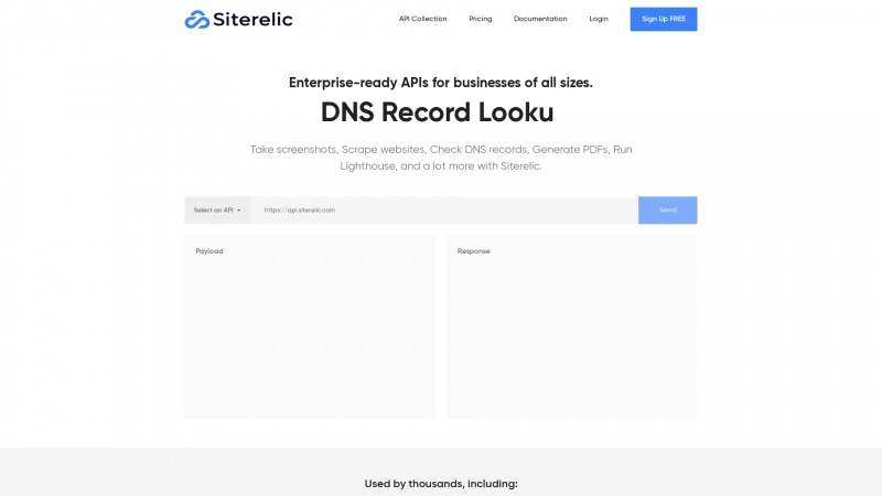 Homepage of siterelic