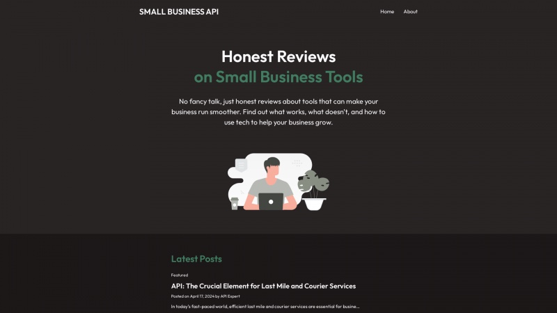 Homepage of smallbusinessapi