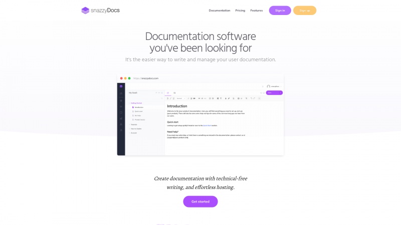 Homepage of snazzydocs