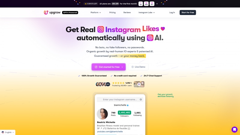 Homepage of socialcaptain