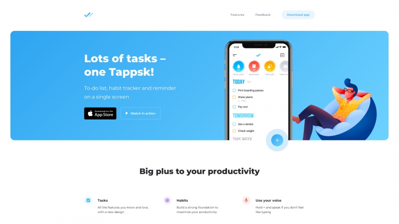 Homepage of tappsk