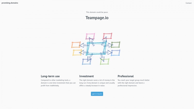 Homepage of teampage