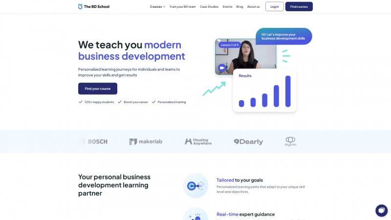 Homepage of thebdschool