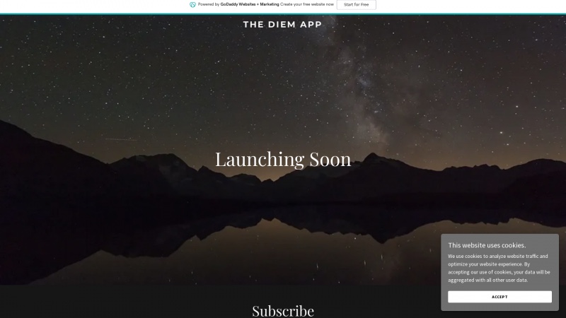 Homepage of thediemapp