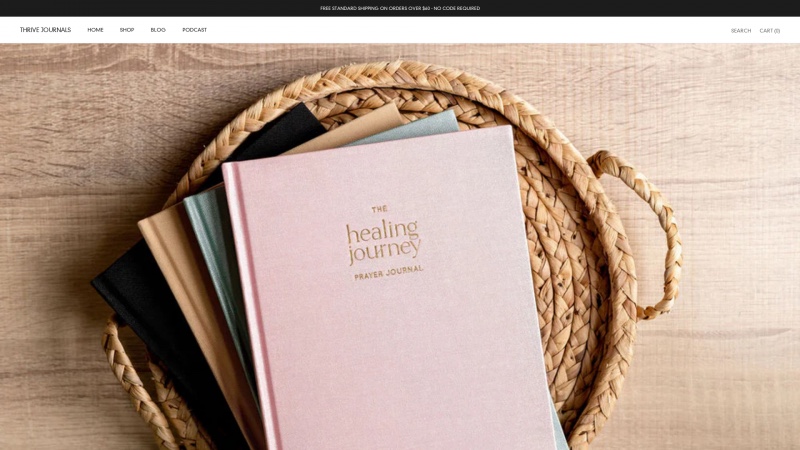 Homepage of thrivejournals