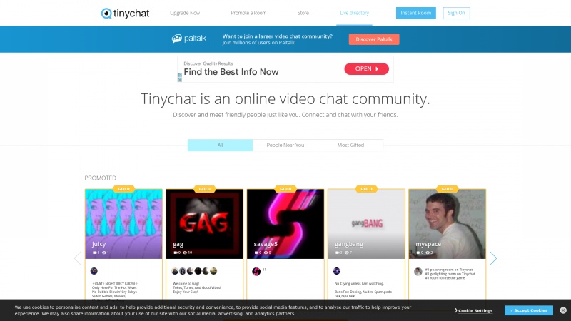 Homepage of tiny