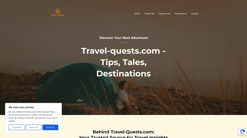 Homepage of travel-quests