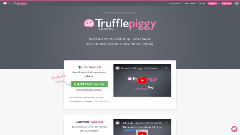 Homepage of trufflepiggy