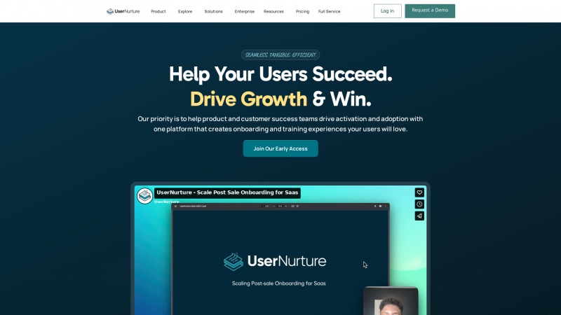 Homepage of usernurture