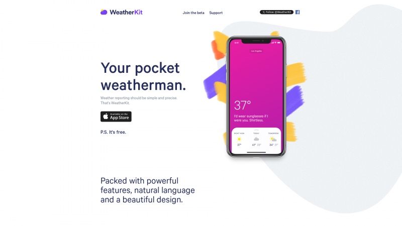 Homepage of weatherkit