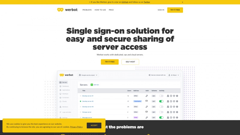 Homepage of werbot