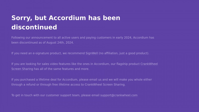 Homepage of accordium