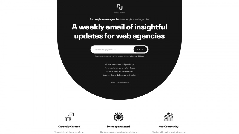 Homepage of agencyupdates