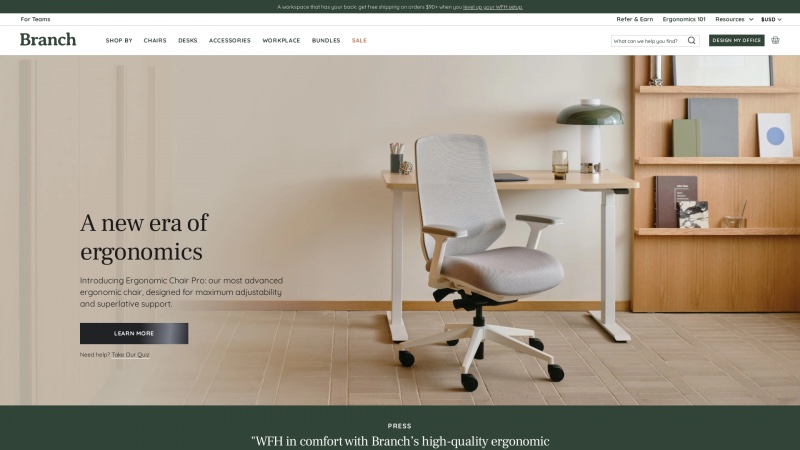 Homepage of branchfurniture