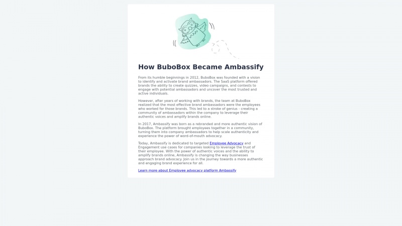 Homepage of bubobox