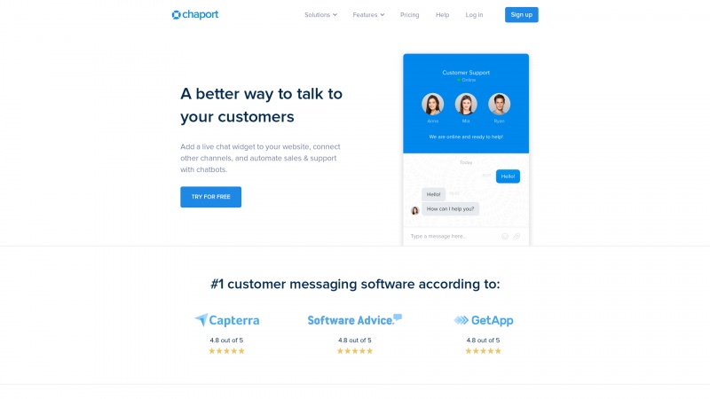 Homepage of chaport