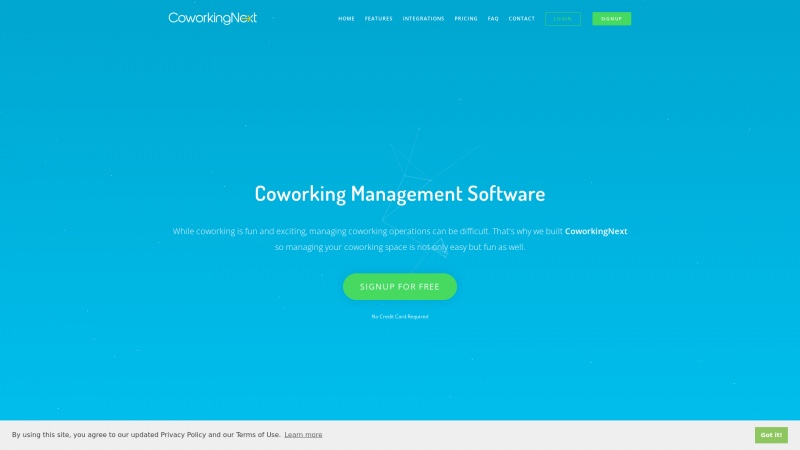 Homepage of coworkingnext