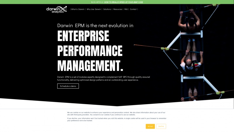 Homepage of darwinanalytics