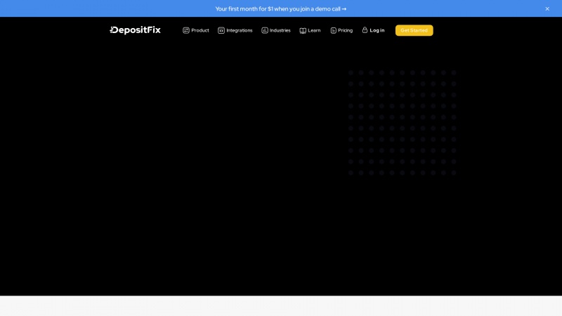 Homepage of depositfix