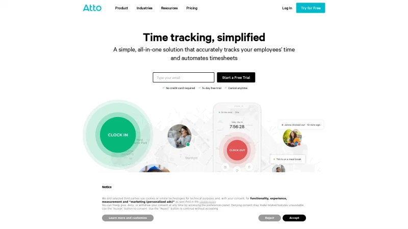 Homepage of attotime