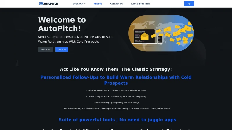 Homepage of autopitch