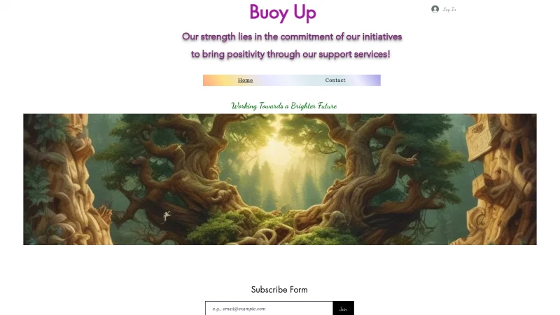 Homepage of buoyup