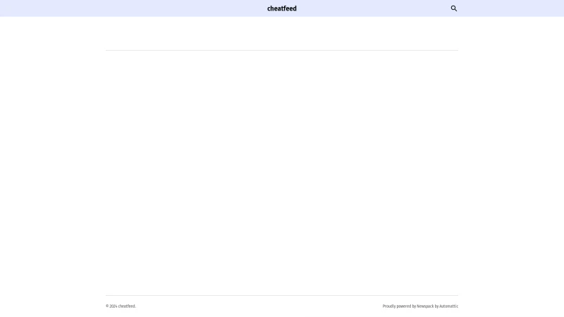 Homepage of cheatfeed