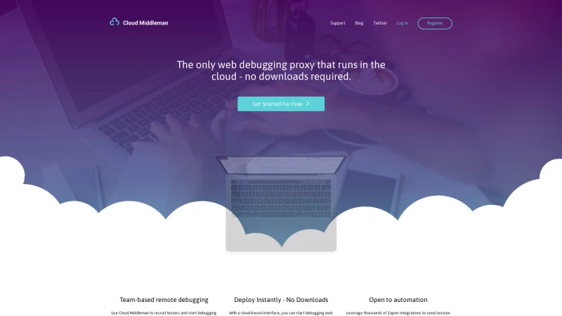 Homepage of cloudmiddleman